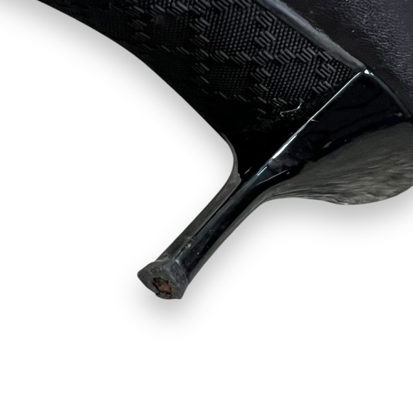 Authentic Gucci 246688 Black Leather Zip Up Ankle Boots Heeled Sz 37 EU / US 7 - Picture 11 of 14